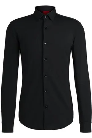 HUGO BOSS Slim-fit shirt in performance-stretch jersey