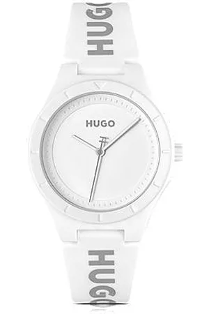 HUGO BOSS Branded silicone-strap watch with matte- dial