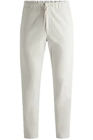 HUGO BOSS Tapered-fit trousers in performance corduroy