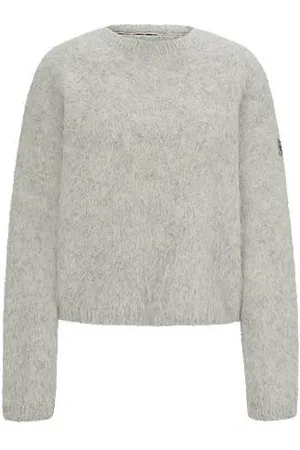 HUGO BOSS Equestrian voluminous sweater in an alpaca blend