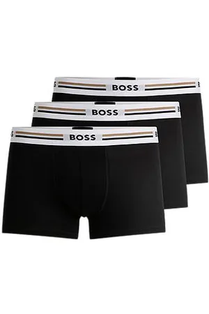 HUGO BOSS Three-pack of stretch trunks with signature-stripe waistbands