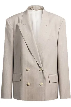 HUGO BOSS Oversized-fit suit jacket in Italian-made fabric