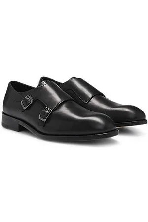 HUGO BOSS Leather monk shoes with flexible sole