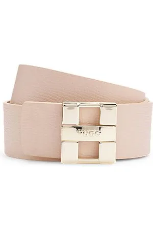 HUGO BOSS Reversible belt in smooth and grained Italian leather