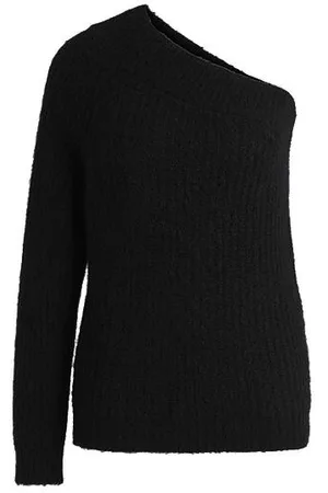 HUGO BOSS One-shoulder regular-fit sweater with knitted structure
