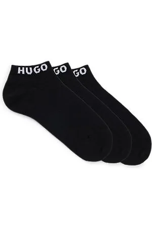 HUGO BOSS Three-pack of ankle socks with logo cuffs