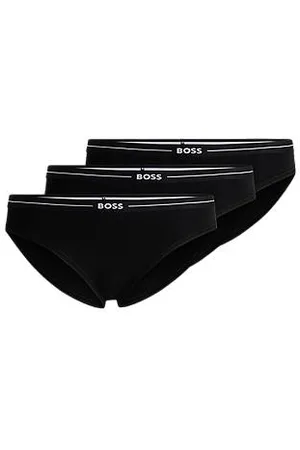 HUGO BOSS Three-pack of stretch-cotton briefs with logo waistbands