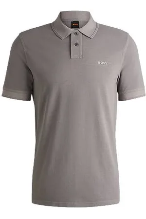 HUGO BOSS Cotton-piqué polo shirt with logo print