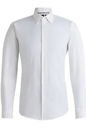 HUGO BOSS Regular-fit shirt in performance-stretch twill