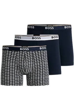 HUGO BOSS Three-pack of stretch-cotton boxer briefs with logos