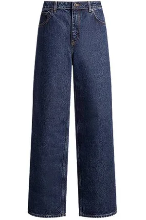 HUGO BOSS Relaxed-fit jeans in rinse-washed blue denim