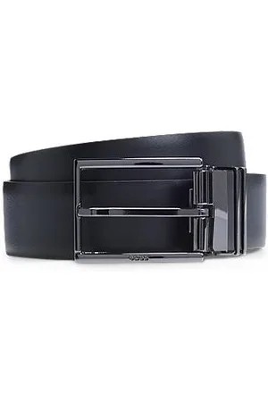 HUGO BOSS Reversible Italian-leather belt with interchangeable buckles