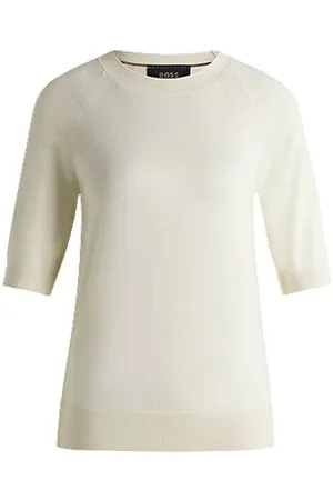 HUGO BOSS Relaxed-fit sweater in wool, silk and cashmere