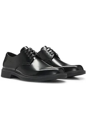 HUGO BOSS Leather Derby shoes with metal eyelets