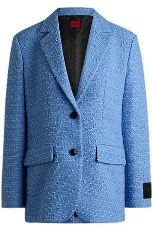 HUGO BOSS Relaxed-fit jacket in textured bouclé