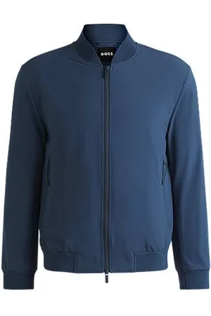 HUGO BOSS Slim-fit blouson jacket with knitted trims