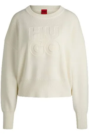 HUGO BOSS Relaxed-fit sweater with embossed logo