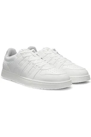 HUGO BOSS Faux-leather trainers with logo uppers