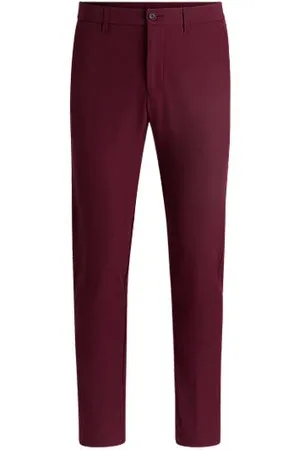HUGO BOSS Slim-fit trousers in water-repellent stretch fabric
