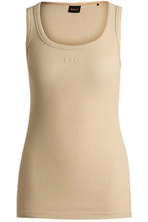 HUGO BOSS Stretch-cotton slim-fit vest with ribbed structure