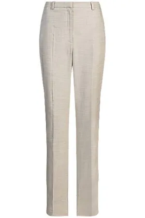 HUGO BOSS Relaxed-fit trousers in melange stretch fabric