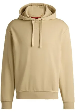 HUGO BOSS Cotton-terry relaxed-fit hoodie with logo print