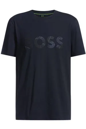 HUGO BOSS Cotton-jersey T-shirt with logo print
