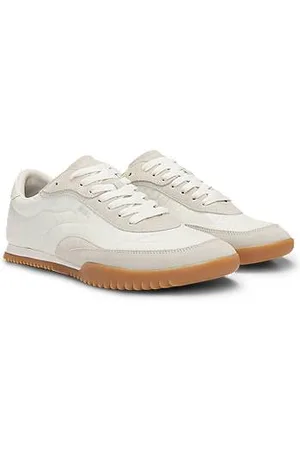 HUGO BOSS Low-profile trainers with suede trims