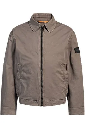 HUGO BOSS Relaxed-fit jacket in stretch-cotton twill