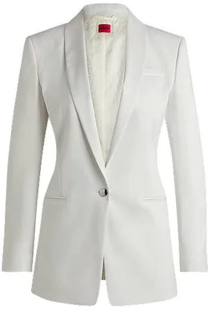 HUGO BOSS Regular-fit blazer in shimmer fabric