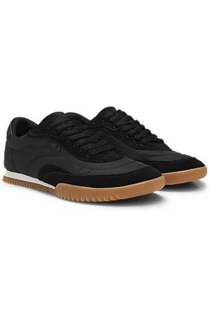 HUGO BOSS Low-profile trainers with suede trims