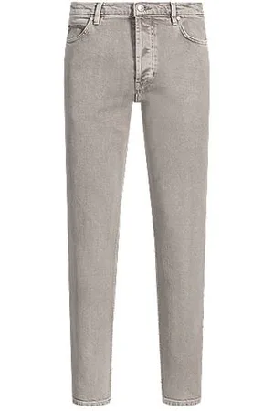 HUGO BOSS Tapered-fit jeans in brown comfort-stretch denim