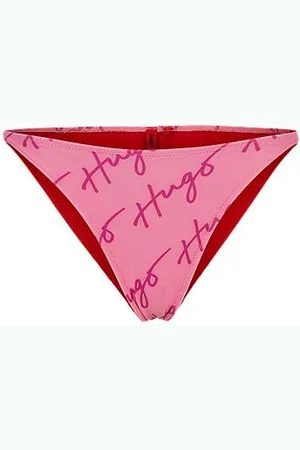 HUGO BOSS Quick-dry bikini bottoms with handwritten logos
