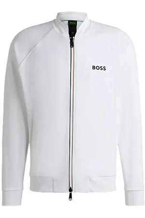 HUGO BOSS Active zip-up sweatshirt in stretch gabardine