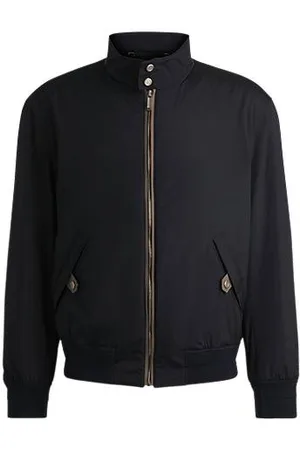 HUGO BOSS X ASTON MARTIN water-repellent bomber jacket with nubuck trims