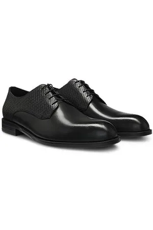 HUGO BOSS Derby shoes in printed and smooth leather