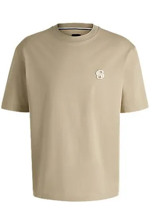 HUGO BOSS SELECTED BY SHOHEI OHTANI Mercerised-cotton T-shirt with Double B monogram