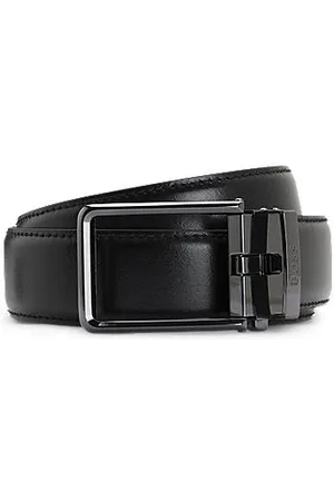 HUGO BOSS Italian-leather automatic belt with logo keeper