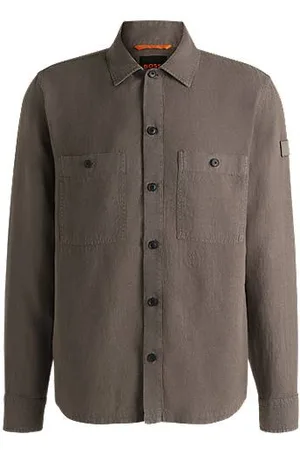 HUGO BOSS Oversized-fit shirt in linen