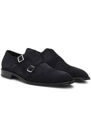 HUGO BOSS Double monk shoes in suede