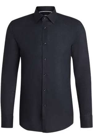 HUGO BOSS Slim-fit shirt in Italian-made linen