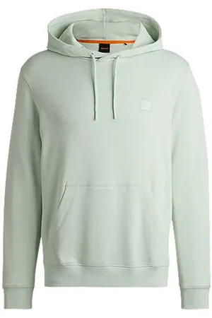 HUGO BOSS Regular-fit hoodie in cotton terry with logo patch