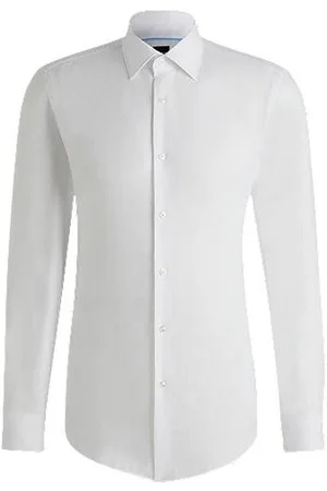 HUGO BOSS Slim-fit shirt in Italian-made linen