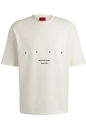 HUGO BOSS Cotton-jersey T-shirt with LA artwork