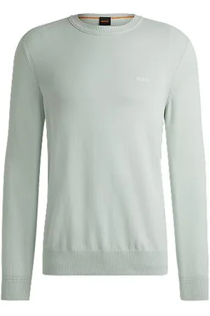HUGO BOSS Cotton-jersey regular-fit sweatshirt with embroidered logo