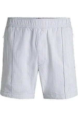 HUGO BOSS Cotton-blend shorts with vertical stripe