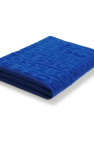 HUGO BOSS Cotton beach towel with sculpted logo