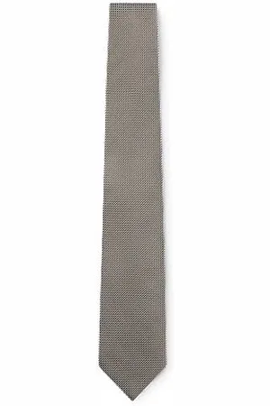 HUGO BOSS Silk-blend tie with jacquard pattern