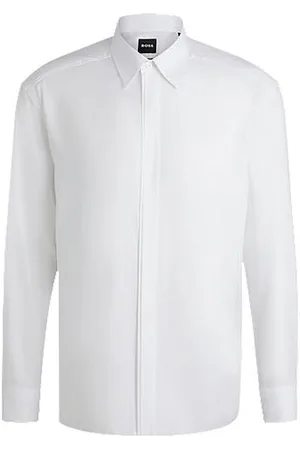 HUGO BOSS Relaxed-fit shirt with covered placket