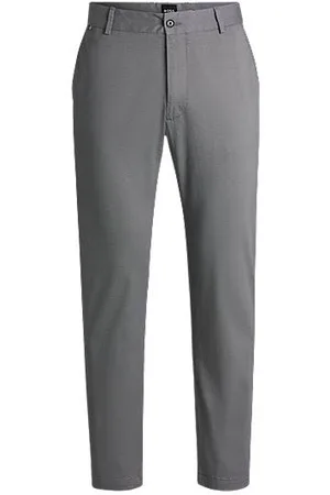 HUGO BOSS Regular-fit trousers in printed stretch cotton